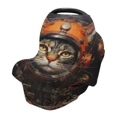 xigua Cute Cat Baby Car Seat Covers, Breathable Breastfeeding Covers - Car Seat Covers for Babies, Multi-use Nursing Cover