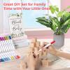 115 PCS Shower Games Sign Set - Baby Shower Blocks to Decorate Shower Activitie Sign DIY Blank Wooden Block, Including Decorate a Block Game Sign 50 DIY Blank Wooden Block 24 Acrylic Paint Marker view 2