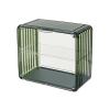 XHTLLO Figure Display Case, Clear Acrylic Figure Display Box, Dustproof Damp Proof Collectibles Case with Magnetic Door, Detachable Partition, Stackable for Action Figures, Collectibles(Green) view 1