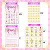 Omlisca Pink Princess Bingo Game 24 Players Bingo Games Cards for Tea Party Decorations Princess Birthday Family Holiday Party Supplies Activities Bridal Shower Wedding Party Favors view 3