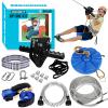 HOKINETY Zip Line Kit for Kids Adults : 200FT Up to 380Lbs - Quick Tighten Zipline for Backyard Outdoor with 100% Rust Proof Removable Trolley Seat Spring Brake view 1