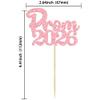 Gyufise 24Pcs Prom 2026 Cupcake Toppers Glitter Prom 2026 Graduation Cupcake Picks Decoration for Class of 2026 Graduation College Party Cake Decorations Pink view 2