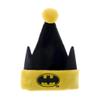 Kurt Adler DC Comics Batman Santa Hat with Bat Ears, One Size, Black and Yellow, 100% Polyester, BM7241 view 1