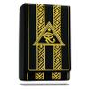 Luck Lab Leather Tarot Card Case/Holder for Most Standard Size Tarot Cards (Fits Deck size with Box measuring 4.875 x 2.875 x 1.25)- Eye of Horus Design (Black and Gold) view 1