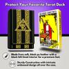 Luck Lab Leather Tarot Card Case/Holder for Most Standard Size Tarot Cards (Fits Deck size with Box measuring 4.875 x 2.875 x 1.25)- Eye of Horus Design (Black and Gold) view 2