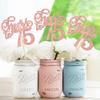 12 PCS Cheers to 75 Centerpiece Sticks Double Sided Glitter Happy 75th Birthday Centerpieces Number 75 Flower Centerpiece for 75th Birthday Party Decorations Table Centerpieces Supplies Rose Gold view 3