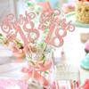 12 PCS Cheers to 18 Centerpiece Sticks Double Sided Glitter Happy 18th Birthday Centerpieces Number 18 Flower Centerpiece for 18th Birthday Party Decorations Table Centerpieces Supplies Rose Gold view 4