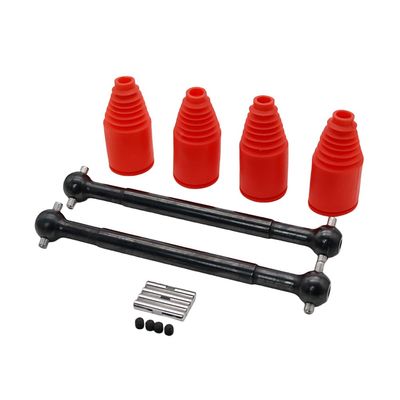 FLMLF 9mm Drive Shaft Dog Bone with Dustproof Cap Set for 1/5 Rc Car Gas HPI ROFUN BAHA ROVAN KM Baja 5B 5T 5SC Truck Parts (Red)