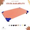 22" x 52" Daycare Cot Sheets Pack of 6 Fitted Toddler Nap Mat Covers Soft Breathable Microfiber Poly-Cotton Standard Preschool Hypoallergenic Durable Machine Washable Tango view 4