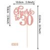 12 PCS Cheers to 30 Double Sided Glitter Happy 30th Birthday Number 30 Flower Centerpiece for 30th Party Decorations Table Centerpiece Supplies Rose Gold view 2