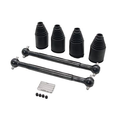 FLMLF 9mm Drive Shaft Dog Bone with Dustproof Cap Set for 1/5 Rc Car Gas HPI ROFUN BAHA ROVAN KM Baja 5B 5T 5SC Truck Parts (Black)