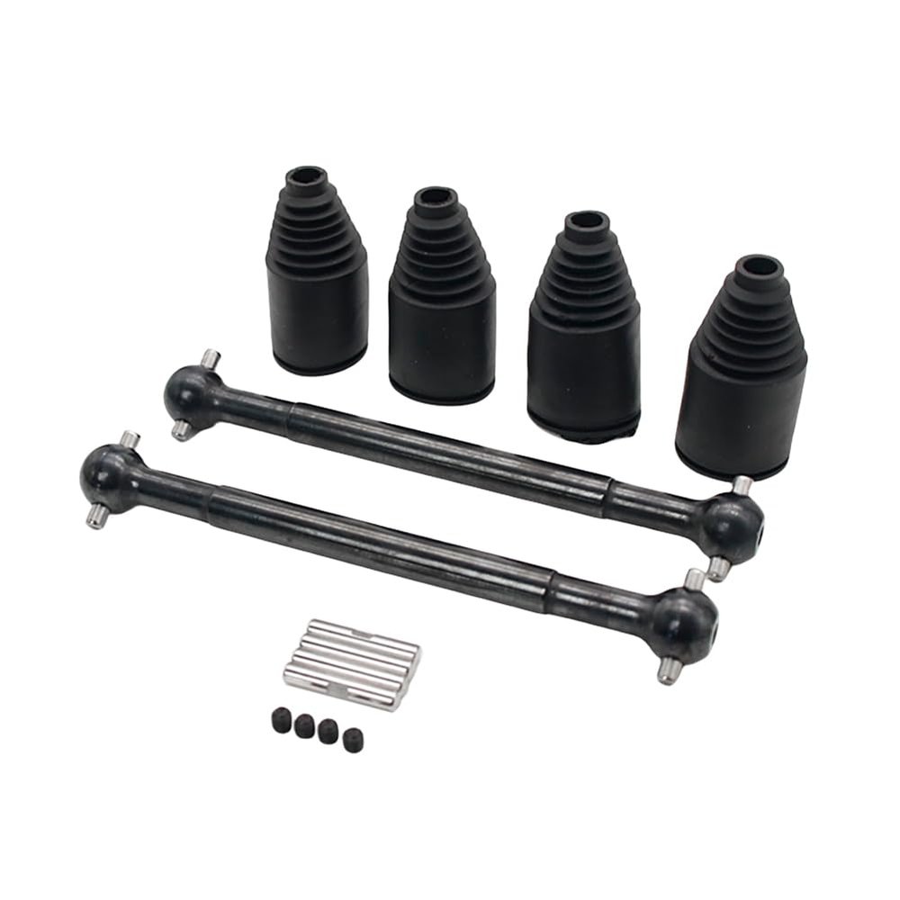 FLMLF 9mm Drive Shaft Dog Bone with Dustproof Cap Set for 1/5 Rc Car Gas HPI ROFUN BAHA ROVAN KM Baja 5B 5T 5SC Truck Parts (Black)