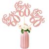 12PCs Cheers to 60 Double Sided Glitter Happy 60th Birthday Number 60 Flower Centerpiece for 60th Party Table Centerpiece Supplies Rose Gold view 1