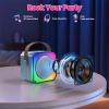 Mini Karaoke Machine, Portable Karaoke Machine with 2 Wireless Microphones, Gifts for Kids, Adults, Girls Boys Birthday Easter Toys, Age 3-12+ Year Olds, Bluetooth Speaker, 1 Bag, for Party (Blue) view 3