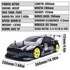 BINGXMF Nitro RC Cars 1/10 Two Speed Nitro Gas Power Car for Adults - Fast Drift 4WD 80KM/H Metal Chassis Gas Off Road Short Course Truck (Black) view 2