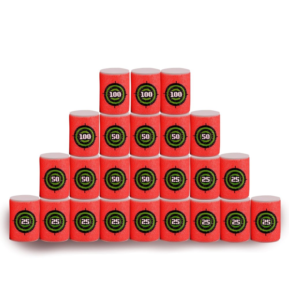EKIND 24 Pcs Foam Can Target Compatible for Nerf Elite Series Blasters Kids Toy