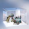 Acrylic Display Case for Lego76949 Behemoth Dragon and Scythe Dragon Building Blocks Box Compatible LegoModel Gift Storage Display (Model not Included) (White Base) view 2