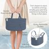 KiddyCare Diaper Caddy Organizer for Baby Nursery Basket with Handle Lid | Nursing bag with Changing Table Organizer Cart | Newborn Caddy | Blue PTRN X-Large view 3