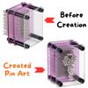2 Pcs Set Pocket Sized Pin Art Pinscreens - Miniature 3D Pin Art Board Game Pins - Stress Relief Toy & Birthday Gift for Kids - Compact - Perfect for Travel, Provides Endless Creative Fun, Relaxation view 2