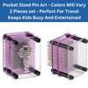 2 Pcs Set Pocket Sized Pin Art Pinscreens - Miniature 3D Pin Art Board Game Pins - Stress Relief Toy & Birthday Gift for Kids - Compact - Perfect for Travel, Provides Endless Creative Fun, Relaxation view 3