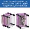 2 Pcs Set Pocket Sized Pin Art Pinscreens - Miniature 3D Pin Art Board Game Pins - Stress Relief Toy & Birthday Gift for Kids - Compact - Perfect for Travel, Provides Endless Creative Fun, Relaxation view 4