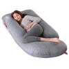 ALLOPERA Pregnancy Pillow, Full Body Maternity Pillow 57 inch, with Removable Washable Cover - Sleep Support for Legs, Back, Neck, Shoulder, HIPS, Belly for Pregnent Women, 100% Cotton view 1