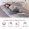 ALLOPERA Pregnancy Pillow, Full Body Maternity Pillow 57 inch, with Removable Washable Cover - Sleep Support for Legs, Back, Neck, Shoulder, HIPS, Belly for Pregnent Women, 100% Cotton view 2