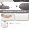 ALLOPERA Pregnancy Pillow, Full Body Maternity Pillow 57 inch, with Removable Washable Cover - Sleep Support for Legs, Back, Neck, Shoulder, HIPS, Belly for Pregnent Women, 100% Cotton view 4