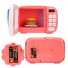 Microwave Toys Kitchen Play Set with Light Sound,Kids Pretend Play Electronic Oven with Play Food and 6 Color DIY Play-Dough for Children Ages 3+ Years (Pink) view 3