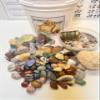 Gallon Raw and Tumbled Gemstone Crystal Mining Bucket/Kids and Adults/Geology/Unique Gifts/Educational/Crackable Geode view 3
