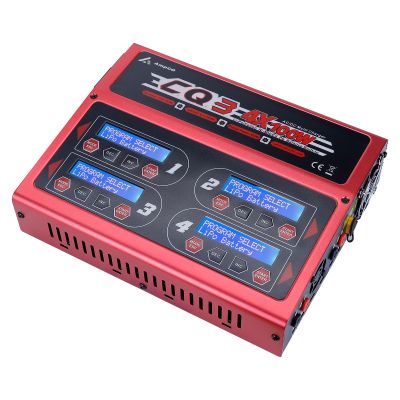 AmpGO 100Wx4/10Ax4 RC LiPo Charger Discharger 4CH Intelligent LiPo Balance Charger for LiPo LiIon LiHV Life NiMH NiCd Pb BatteriesRC CHARGER (CQ3)
