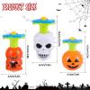 DERAYEE Halloween Basket Stuffers for Kids, 3PCS LED Pumpkin Skull Light Up Spinning Tops Halloween Spinning Toys Gifts for Halloween Party Favors Goodie Bag Fillers Classroom Rewards view 3