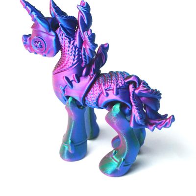 3D Printed Unicorn,Flexible Unicorn Statue,Joint Mobility,Home Office Decor,Interesting Toys for Autism/ADHD,Festival Gifts,Fidget Toys, Executive Desk Animals Toy