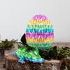 ACTICO 3D Printed Dragon Egg, Dragon Eggs with Dragon Inside, Articulated Crystal Dragon Fidget Toy, Dinosaur Eggs Toy, Fidget Toy for Teen Boy Kid (Rainbow- 12inch) view 3