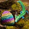 ACTICO 3D Printed Dragon Egg, Dragon Eggs with Dragon Inside, Articulated Crystal Dragon Fidget Toy, Dinosaur Eggs Toy, Fidget Toy for Teen Boy Kid (Rainbow- 12inch) view 4