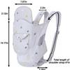 4-in-1 Baby Carrier Newborn to Toddler, Soft Baby Wrap Carrier for Newborn,Shoulder Strap Grid Breathable Infant Sling,Carrier Toddler Carrier Baby Wraps Carrier forGirl and Boy 8-45 lbsGrey view 3