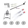 KingVal Replacement Landing Gear Propeller Main Gear Pull Rod Tail Assembly RC Parts Combo Compatible with WLtoys XK K110 K110S RC Helicopter view 1