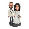 Custom Bobblehead Anniversary Gifts for Couples, Personalized Handmade Clay Figurine Crafted by Photo, 2 Person Fully Customizable Clay Figurine for Wedding Cake Topper Engagement Gift E view 1