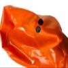 AiCc stylists Orange Latex Mask Full Cover with Nose Tube Close Eyes Close Mouth for Choking Games (XL), X-Large view 3