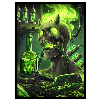 Realm Guard 100ct Textured TCG/MTG Card Art Sleeves (Green Toxic Poison)