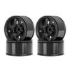 WONFAST 4PCS 1.55 inch Metal Beadlock Wheels Hub RC Aluminum Alloy Wheel Rim Replacement for Axial D90 TF2 Tamiya CC01 LC70 LC80 JIMNY 1/10 RC Crawler Car Upgrade Parts (Black) view 3