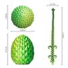 ACTICO 3D Printed Dragon Egg, Dragon Eggs with Dragon Inside, Articulated Crystal Dragon Fidget Toy, Dinosaur Eggs Toy, Fidget Toy for Teen Boy Kid (Green) view 2