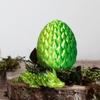 ACTICO 3D Printed Dragon Egg, Dragon Eggs with Dragon Inside, Articulated Crystal Dragon Fidget Toy, Dinosaur Eggs Toy, Fidget Toy for Teen Boy Kid (Green) view 3