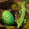 ACTICO 3D Printed Dragon Egg, Dragon Eggs with Dragon Inside, Articulated Crystal Dragon Fidget Toy, Dinosaur Eggs Toy, Fidget Toy for Teen Boy Kid (Green) view 4
