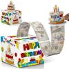 Birthday Cash Box Pull, Surprise Money Roll Gift Box with Pull Out Card and 30 Transparent Bags DIY Set, Funny Ways to Give Money as Gift for Parents, Lovers, Friends (White) view 1