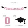 Class of 2025 Graduation Theme Party Decoration Banner, Congrats Grad Banner, Black Glitter Graduation Banner, 2025 Black Congratulations Grad Party Decorations (Pink, Need DIY) view 2