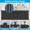 Reinforced 42" Extra Tall Retractable Dog Gate, 200" Extra Wide Baby Gate with Support Rods-Prevent Crawling Through, Outdoor/Indoor Baby Fence/Barrier/Blocker for Home, 16ft Retractable Garage Gate view 2