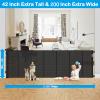 Reinforced 42" Extra Tall Retractable Dog Gate, 200" Extra Wide Baby Gate with Support Rods-Prevent Crawling Through, Outdoor/Indoor Baby Fence/Barrier/Blocker for Home, 16ft Retractable Garage Gate view 3