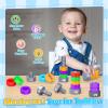 2-in-1 Montessori Counting & Stacking Toys for Toddlers Ages 1-5 Autism Sensory Toys for Kids Preschool Educational Spinning Learning Games Birthday Xmas Gifts for Boys Girls 1-5 Year Old view 2