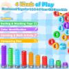 2-in-1 Montessori Counting & Stacking Toys for Toddlers Ages 1-5 Autism Sensory Toys for Kids Preschool Educational Spinning Learning Games Birthday Xmas Gifts for Boys Girls 1-5 Year Old view 3
